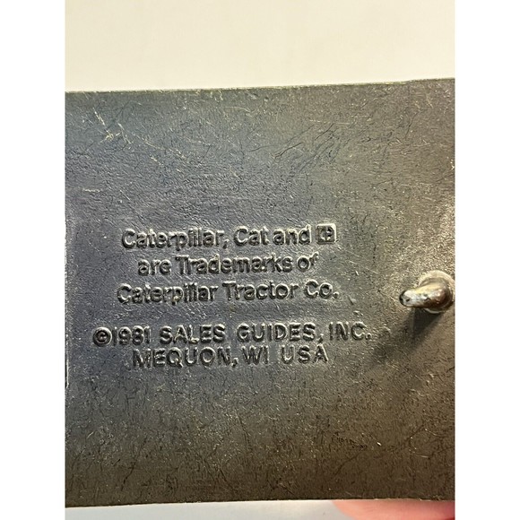 Vintage Brown Floral Embossed Leather Belt w Phoenix Bird Belt Buckle Marked 38 - Picture 10 of 14